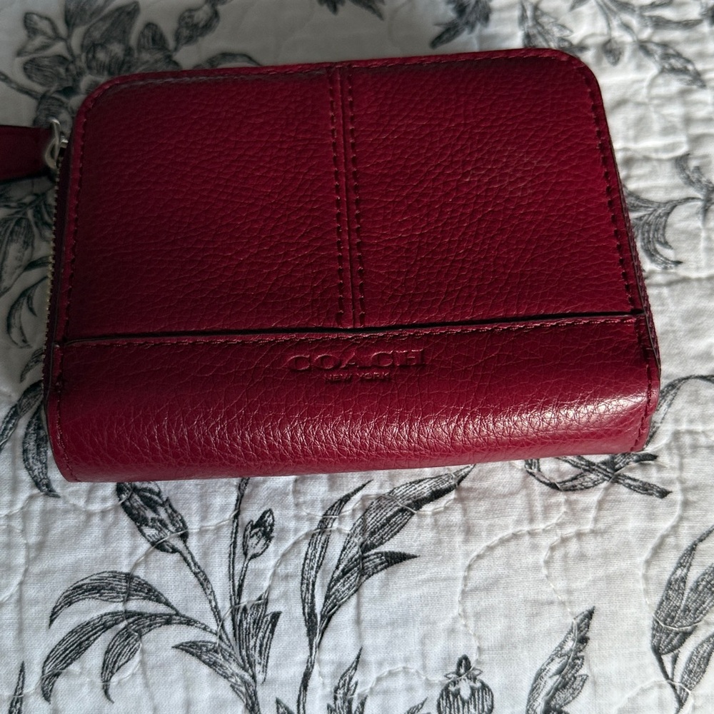 Coach Dark Red Leather Wallet